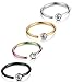 FIBO STEEL 20G Stainless Steel Body Jewelry Piercing Nose Ring Hoop 8MM Inner Diameter 4PCS