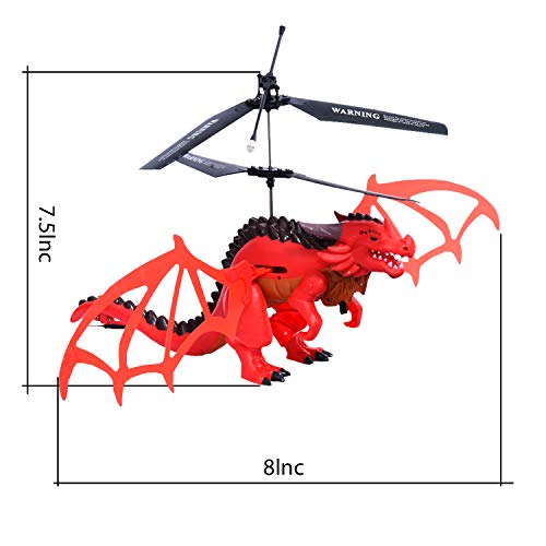 YARMOSHI Flying Dragon with Remote Control. Wings Realistically Flap While in Flight. Robotic, Fantasy Play. Easy to Use Fun Gift for Boys and Girls Kids Age 6+