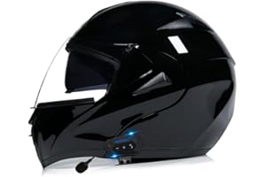 Horudot Bluetooth Motorcycle Helmets Modular Dual Visor Flip-up Full Face DOT Approved Motorbike Motor Street Bike Racing Helmet