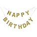Sparkly Gold Glitter Happy Birthday Banner | Birthday Party Decorations | Gold Happy Birthday Sign | Gold Party Supply