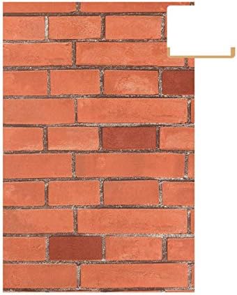 Wallpaper Waterproof PVC 3D Brick Wallpaper Background Wall Light red
