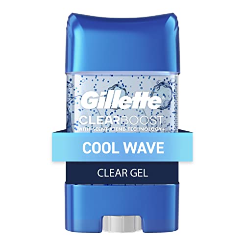 Gillette Antiperspirant Deodorant for Men, Cool Wave Scent, Clear Gel
