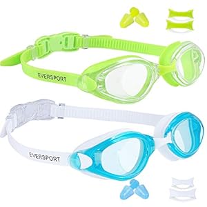 Swim Goggles, Pack of 2 Swimming Glasses for Adult Men Women Youth Teens, Anti-Fog UV Protection, Shatter-Proof…