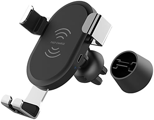 Thrilez 10W Wireless Charger Car ，Gravity Wireless Fast Charge Car， Mount Air Vent Phone Holder,Compatible with Smartphones That Support Wireless Charging