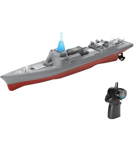 Amazon.com: RIDID WW2 RC Battleship Model Kit, LHD-881 1/390 2.4G