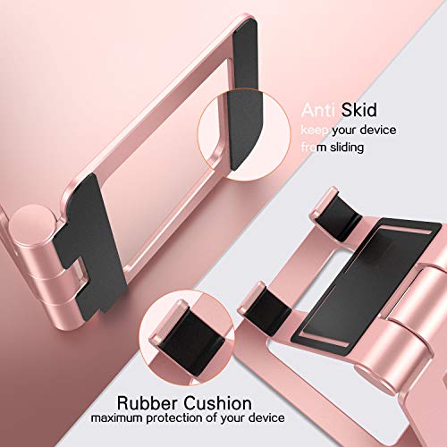 Cell Phone Stand, Compatible with iPhone Stand, Nintendo Switch Stand, Adjustable Phone Stand for Desk, Smartphone Holder for Desk (Pink) - Thumbnail 4