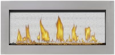 LV38 Linear See-Thru Fireplace w/ Two SS Flushing Frames- NG