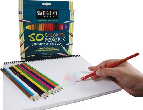 Sargent Art Premium Coloring Pencils, Pack of 50 Assorted Colors, 22