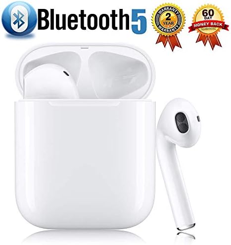 Bluetooth 5.0 Headsets Upgraded Wireless Headphone Magnetic In-Ear 3D Stereo Earbuds,with Touch-Control Pop-ups Auto Pairing Fast Charging,for iOS Android Apple Airpods Bluetooth Headsets