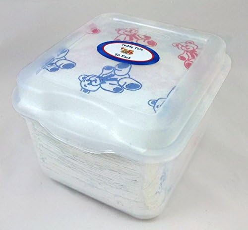 Teddy Tote, Plastic Flip Top Container with Disposable Multi Use Changing Table Liners - 50 Liners Included