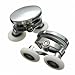Ialwiyo 2Pcs 25mm Shower Door Rollers Zinc Alloy Bathroom Wheel Accessories Glass Hardware