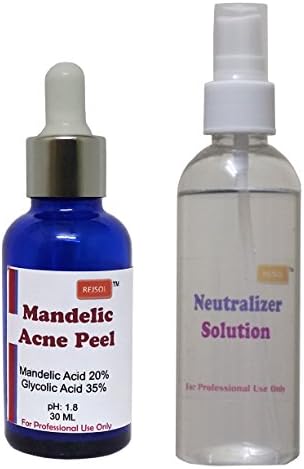 Rejsol New Mandelic Acne Peel: Mandelic 20 Percent, Glycolic 35 Percent, 30ml with Neutralizer, 100ml