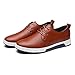ZZHAP Men's Casual Oxford Shoes Breathable Flat Fashion Sneakers 02Brown US 11