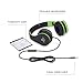 Headphones, Sound Intone Foldable Headphones with Microphone and Volume Control, On-ear Wired Headset for iphone and Android Devices (Black/green)