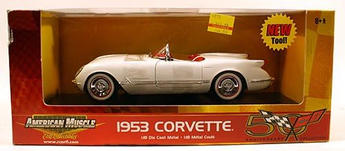 American Muscle White 1953 Corvette 1:18 Scale Die Cast Car by ERTLE