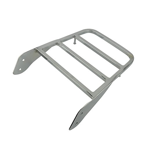 Chrome Motorcycle Chrome Backrest Sissy Bar With Luggage Rack Backrest Pad For Yamaha V-Star Vstar 650 400 Custom 1996-2011 - Thumbnail 4