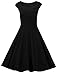 Dresstells Women 1950s Vintage Retro Audery Party Swing Dress Cocktail Dress Black 3XL