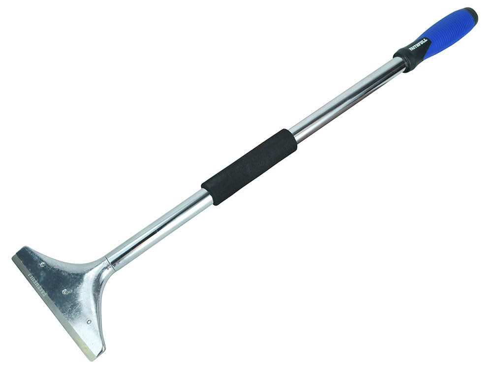 Faithfull Heavy-Duty Long Handle Scraper for Removing Wall Coverings, Wallpaper & Tiles – 150mm (6in) Blade, 600mm (24 in) Length