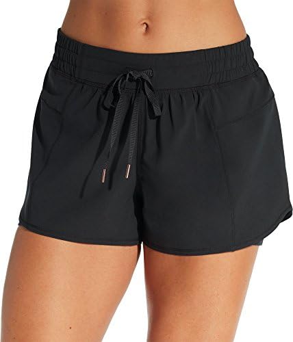 CALIA by Carrie Underwood Women's Two-In-One Shorts (Caviar, M)