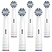 Amazon Brand - Solimo Total Power Replacement Brush Heads, 6 Count (Pack of 1) (Fits Most Oral-B Electric Toothbrushes), Blue