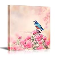 Canvas Wall Art Birds, Flowers, Owls, Butterflies Canvas Prints Home Artwork Decoration for Living Room, Bedroom - 12x12 inches