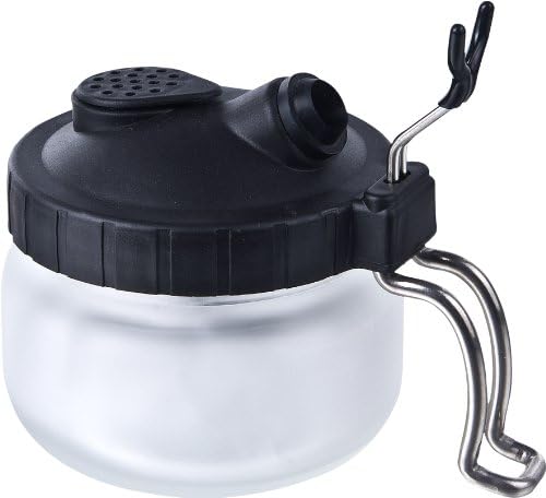 Aerograph Airbrush Cleaning Pots (Heavy Glass Jar+Mini Filter+Airbrush Holder) Size-AG-61 for Airbrushes Accessory