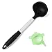Bizanzzio Stainless Steel & Silicone Ladle in Black Soup Server