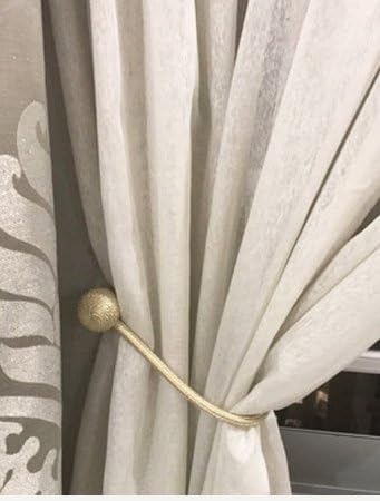 Anfukon One Pair Classic Strong Magnetic Curtain Tiebacks Clips Home Office Decorative Curtain Bind Ties