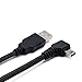 CableDeconn 180CM USB A male to Mini USB B 5Pin Male Right Angle Adapter Data Charge Sync Cable