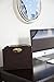 Brown Magazine Holder - Magazine Basket with Handles - Magazine Rack - Floor or Table - (Woven Brown Leather) - Great Stand for Coffee Table, Side Table, Living Room, Reception Desk, Bathroom