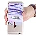 2Pack Phone Card Holder Stretchy Lycra Stick on Wallet Double Pocket Credit Card ID Case Pouch Sleeve Self Adhesive Sticker for Back of iPhone Android Smartphone (Sand Marble Purple Double Pocket)