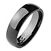 STR-0003 Stainless Steel Shiny Polished Black Plain Band Ring; Comes with Free Gift Box (8)