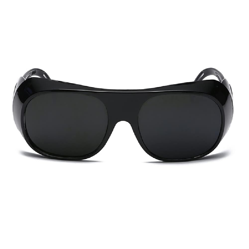 Safety Welder Goggles, Wrap-Around Welding Glasses UV Protection Brazing Spectacles for DIY, Grinding and Cutting - Dark Grey