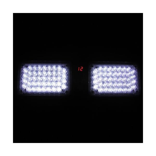 Aurnoc-New-Commercial-Truck-Boat-Car-86-LED-Strobe-Lights-Car-Flash-Emergency-Waring-Light-12-Flash-Modes-Available-in-Blue-Amber-White-Red-Red-Blue