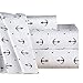 Collections Etc Nautical Beachhouse Ocean Inspired Navy Blue Anchor Complete Bed Sheet Set with Fitted Sheet, Flat Sheet and Pillow Cases, Navy, Twin