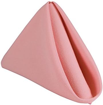 RC ROYAL CREST by Sigmatex - Lanier Textiles NK2020SFPK 100% Murata Jet Spun (MJS) Polyester Cloth Napkins, Size: 20” x 20” Finished, Set of 12 (1 Dozen) (Pink)