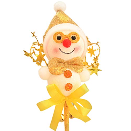Christmas Lovely Handheld Snowman Bowknot Stick Wand Party Ornaments Decoration Arrive Before Christmas