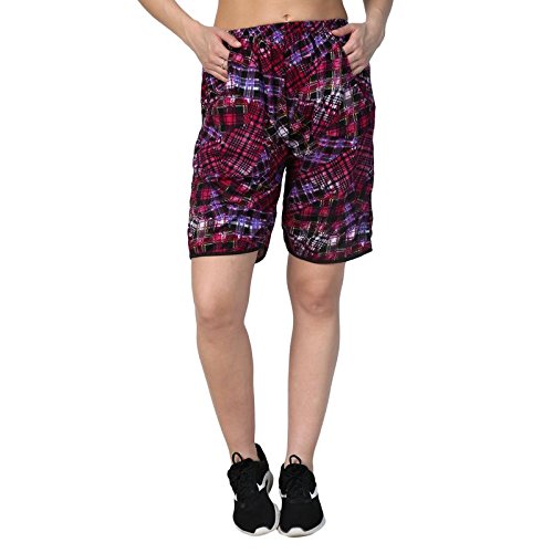 af affair pink cotton check shorts for girls & womens