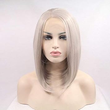 Amazon Com Ash Blonde Short Bob Hair Women Wigs Silver Platinum