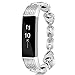 Famobest For Fitbit Alta HR Bands Fitbit Alta Bands For Women Men, Stainless Steel Alta Fit bit Bands Alta Fitbit Bands Fitbit Alta Replacement Bands Wristbands Small Large Honey Silver