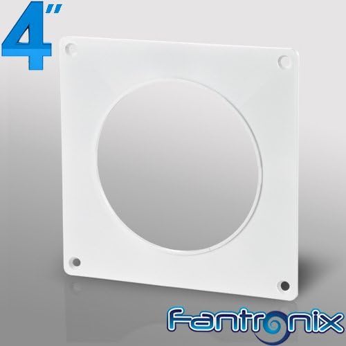 4" 100mm Plastic Round Kitchen Ducting Ventilation Duct Pipe Tube Extractor Fan (Round Wall Plate)