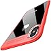TOZO for iPhone X Case Soft Grip Matte Finish TPU + PC Clear Hard Back Panel Hybrid PC+TPU -Protect Cover Shock Absorption Back Transparent Bumper for iPhone 10 / X Red Edge