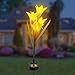 Sorbus LED Flower Light Lily Stakes, 2 Pack Solar Multi-Color Changing 8 LED Outdoor Garden Flowers,Lawn, Garden, Patio, Night Lighting, Path Walkway, Gravestones, Wedding, (2 Yellow Color Changing)