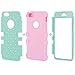 Majesticase Case Compatible with iPhone 5/5S Case - 3 Layers Diamante Bling Crystals Full Body Hybrid Armor Protection Cover + Free Stylus in Green/Pink