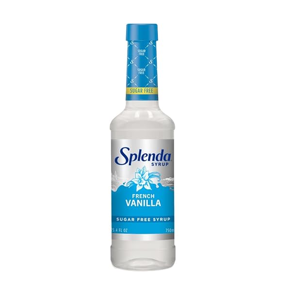 SPLENDA COFFEE SYRUP, FRENCH VANILLA, SUGAR FREE, FLAVORED LIQUID SYRUPS FOR DRINKS, 750 ML BOTTLE