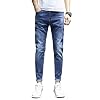 Herenjeans Lente en zomer Slim fit en elastische effen kleur Plus-size Koreaanse modebroek
