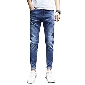 Herenjeans Lente en zomer Slim fit en elastische effen kleur Plus-size Koreaanse modebroek