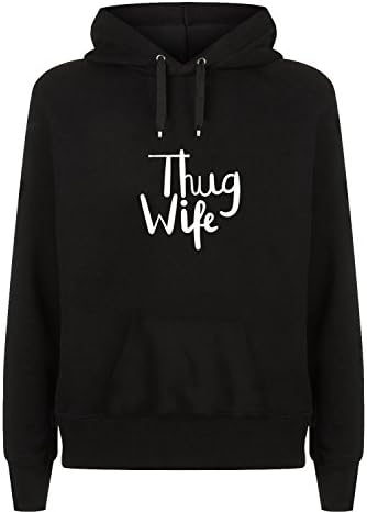Thug Wife Life Best Wife Husband Love Hoodie Hoody Hooded Sweatshirt Christmas