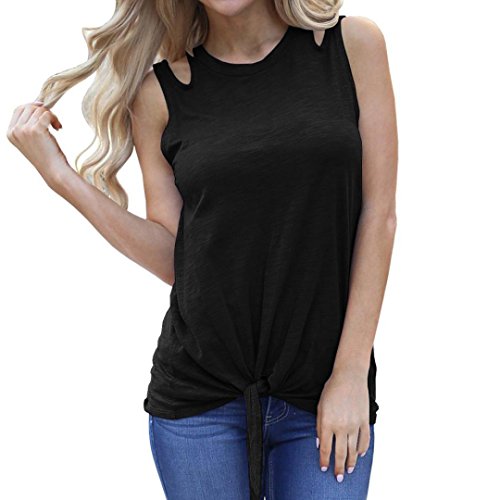 Click Here to See More Images NREALY Womens Fashion Blouse Sexy Vest Solid Leisure Sleeveless T-Shirt Tee