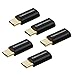 CableCreation USB-C to Micro USB Adapter[5-Pack], Micro USB Female to USB Type C Male Adapter, Data & Charging with 56K Resistor, Compatible with MacBook/Pro, Pixel, More, Black Aluminum